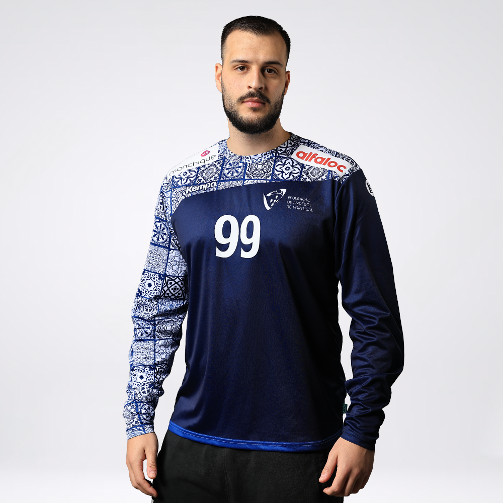 Camisola de Guarda-Redes "Por Mares Nunca Dantes Navegados" Azul