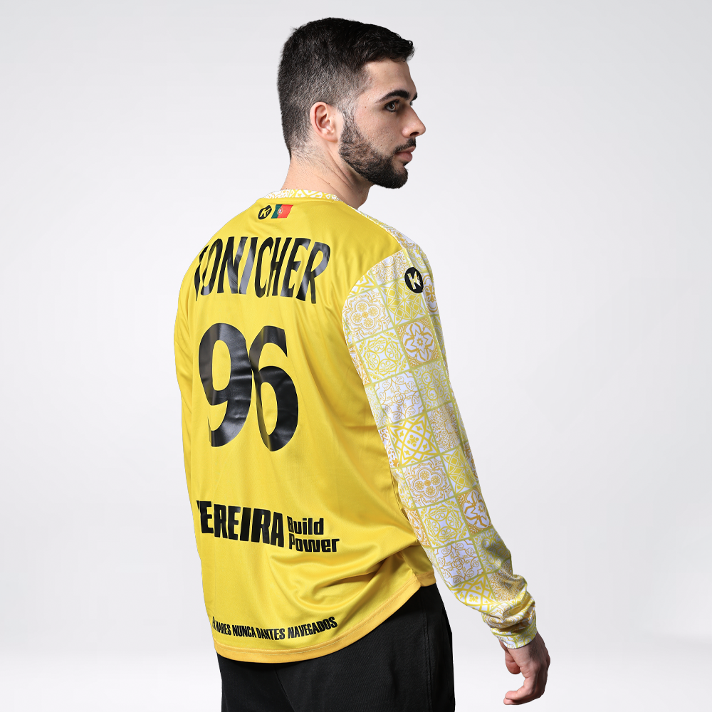 Camisola de Guarda-Redes "Por Mares Nunca Dantes Navegados" Amarela